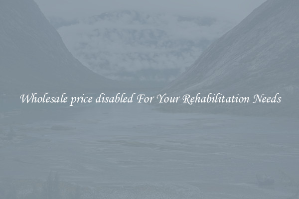 Wholesale price disabled For Your Rehabilitation Needs