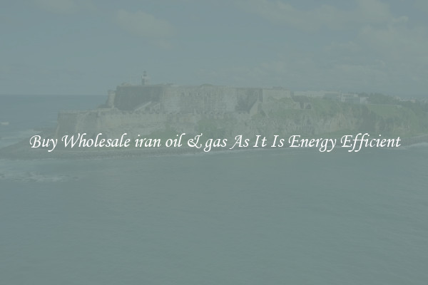 Buy Wholesale iran oil & gas As It Is Energy Efficient