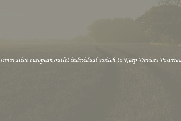 Innovative european outlet individual switch to Keep Devices Powered