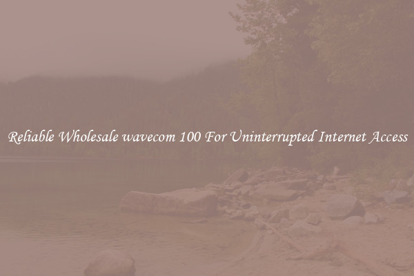 Reliable Wholesale wavecom 100 For Uninterrupted Internet Access