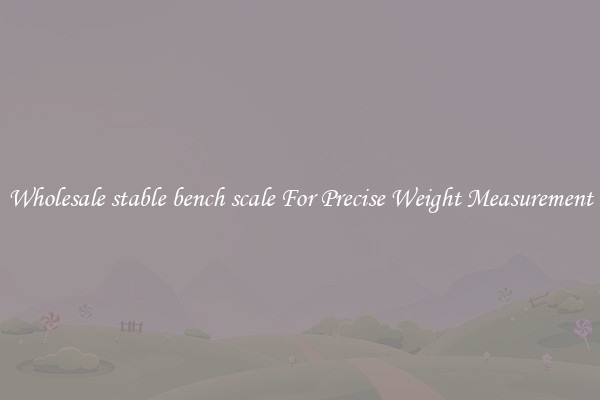 Wholesale stable bench scale For Precise Weight Measurement