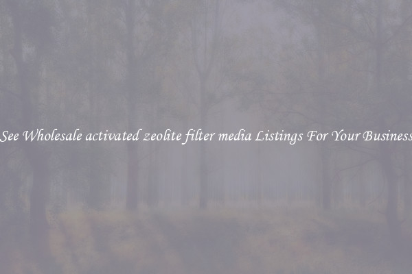 See Wholesale activated zeolite filter media Listings For Your Business