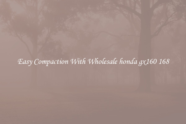 Easy Compaction With Wholesale honda gx160 168