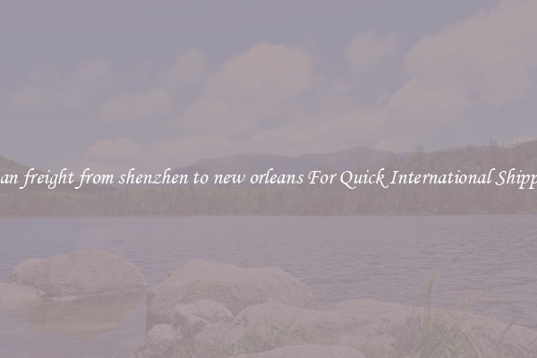 ocean freight from shenzhen to new orleans For Quick International Shipping