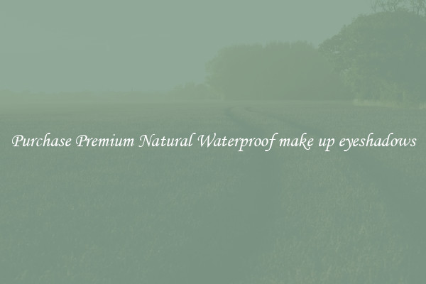 Purchase Premium Natural Waterproof make up eyeshadows