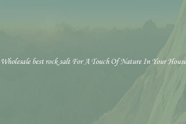 Wholesale best rock salt For A Touch Of Nature In Your House