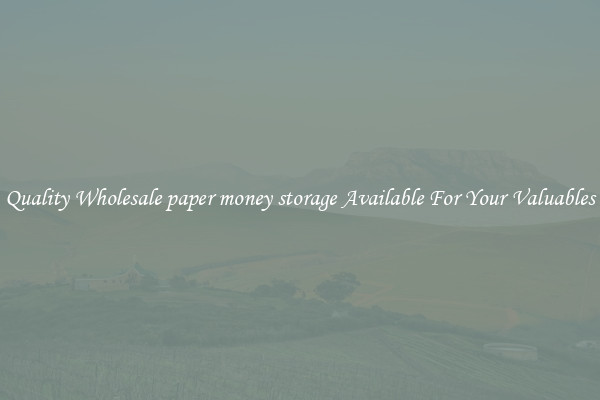 Quality Wholesale paper money storage Available For Your Valuables