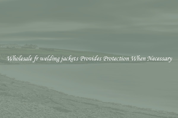 Wholesale fr welding jackets Provides Protection When Necessary
