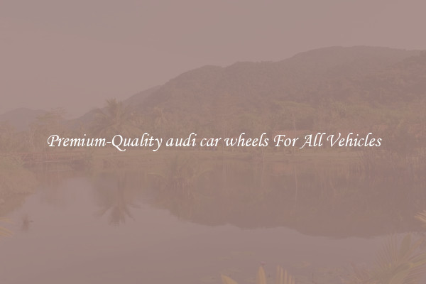 Premium-Quality audi car wheels For All Vehicles