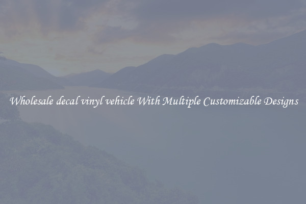 Wholesale decal vinyl vehicle With Multiple Customizable Designs